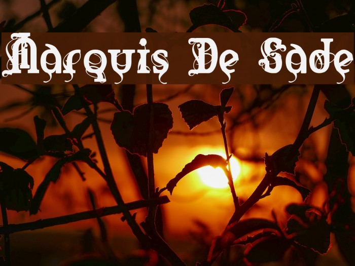 Marquis De Sade Font examples