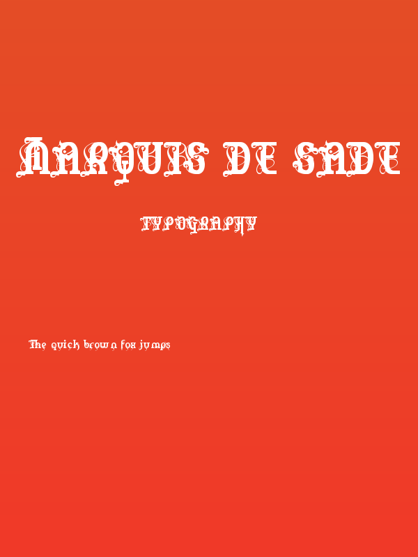 Marquis De Sade Poster