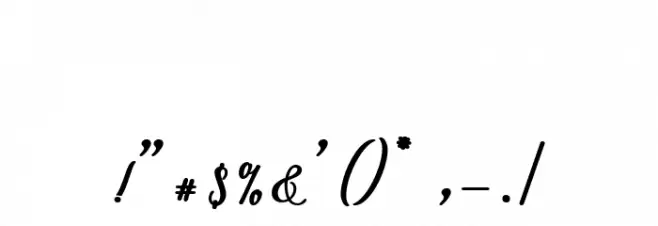 MarriaScript Font OTHER CHARS