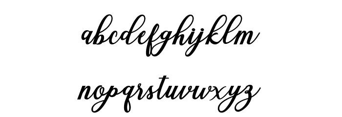 MarriaScript Font LOWERCASE