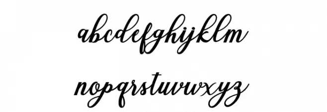 MarriaScript 字体 小写