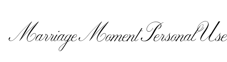 Marriage Moment Personal Use Font