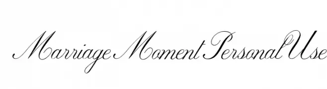 Marriage Moment Personal Use  Frei Schriftart Herunterladen