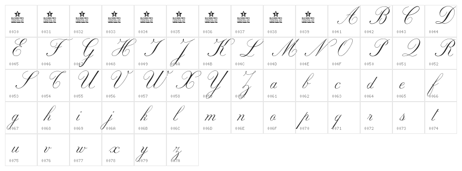 Marriage Moment Personal Use Character Map