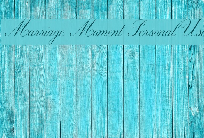 Marriage Moment Personal Use Font examples