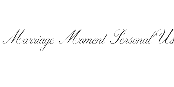 Marriage Moment Personal Use Logo