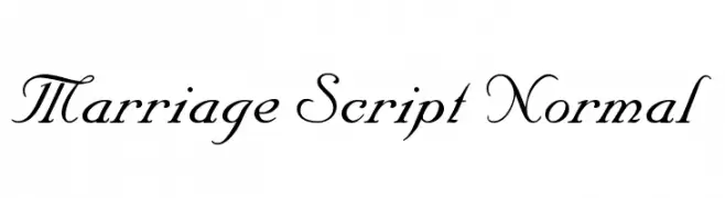 Marriage Script Normal  لخطوط تنزيل