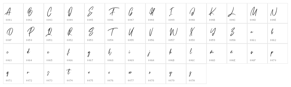 Marriast Free Regular Character Map