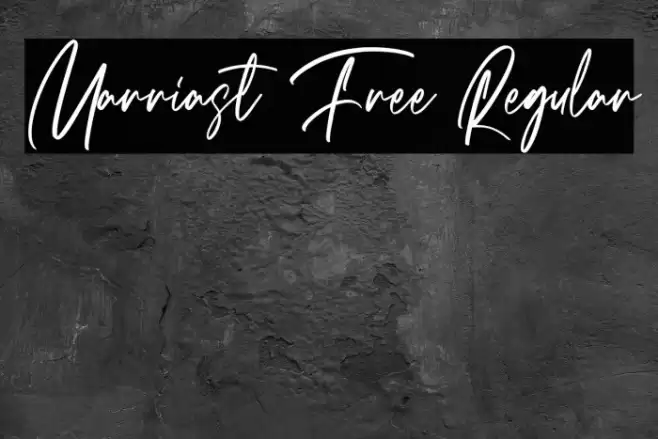 Marriast Free Regular Font examples