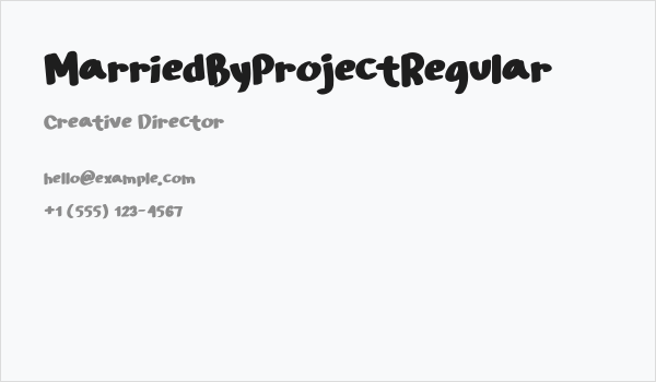 MarriedByProjectRegular Business Card