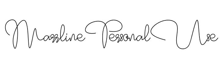 Marrline Personal Use  Frei Schriftart Herunterladen