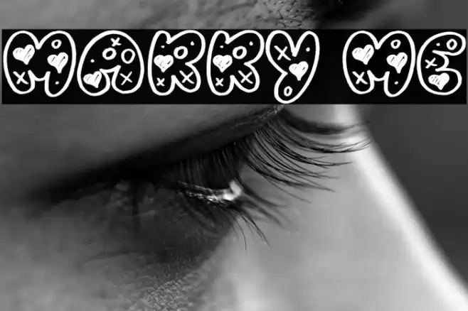 Marry Me フォント examples