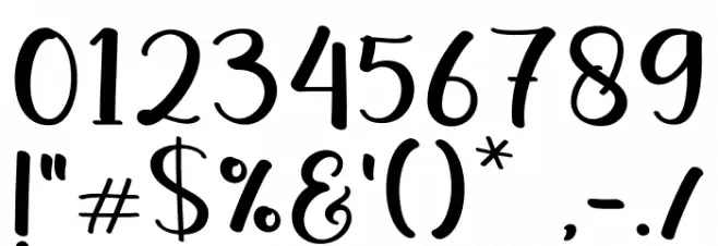 Marry You Font OTHER CHARS