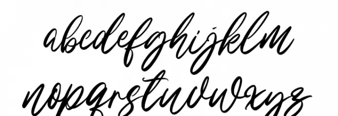 Marrylines Schriftart Kleinbuchstaben