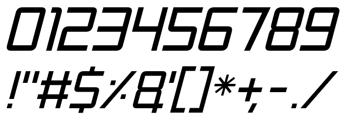 Mars Mission Italic Font OTHER CHARS