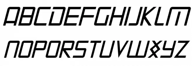Mars Mission Italic Schriftart Groß
