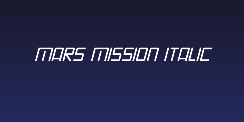 Mars Mission Italic Social Header