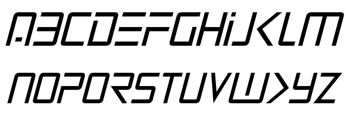 Mars Mission Italic Font LOWERCASE