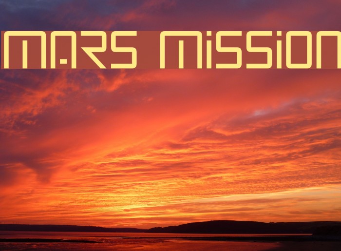 Mars Mission Font examples