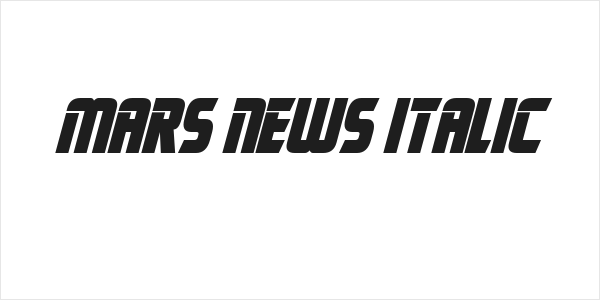 Mars News Italic Logo