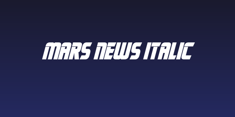 Mars News Italic Social Header