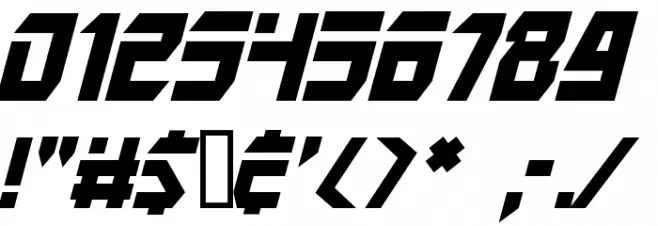 Mars Police Italic Font OTHER CHARS