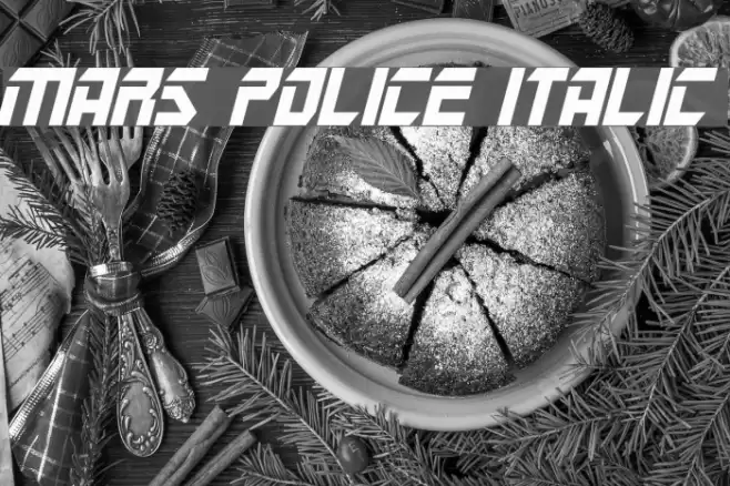 Mars Police Italic Font examples