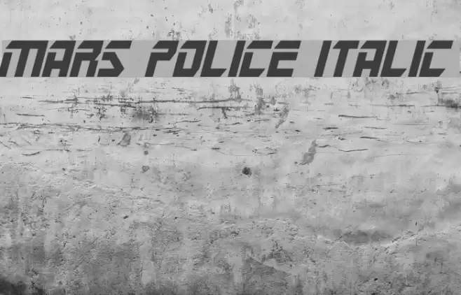 Mars Police Italic Font examples