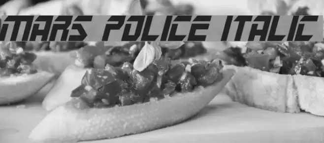 Mars Police Italic Font examples