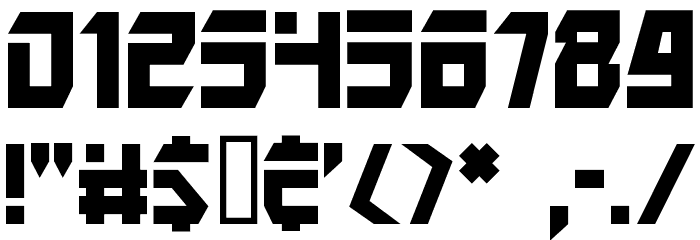 Mars Police Font OTHER CHARS