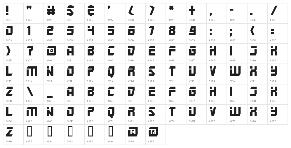 Mars Police Character Map