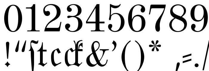 MarsFraktur Normal Font OTHER CHARS