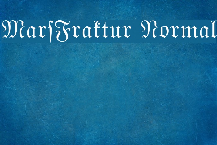 MarsFraktur Normal Font examples