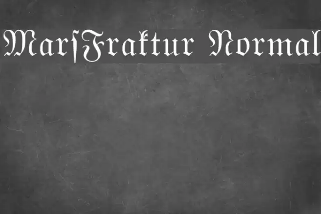 MarsFraktur Normal Caratteri examples