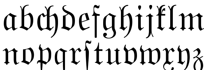 MarsFraktur Normal Font LOWERCASE