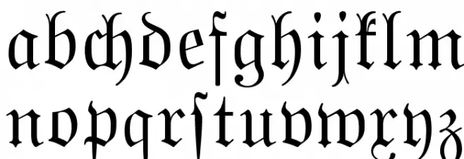 MarsFraktur Normal Fuentes MINÚSCULAS