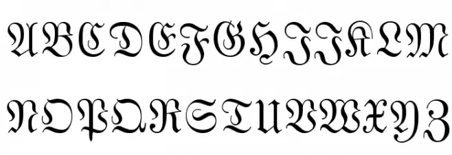 MarsFraktur OT Normal Schriftart Groß