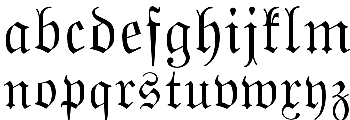 MarsFraktur OT Normal Font LOWERCASE