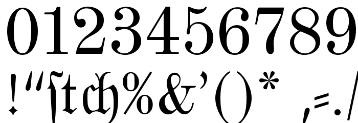MarsFrakturBohem Normal Font OTHER CHARS