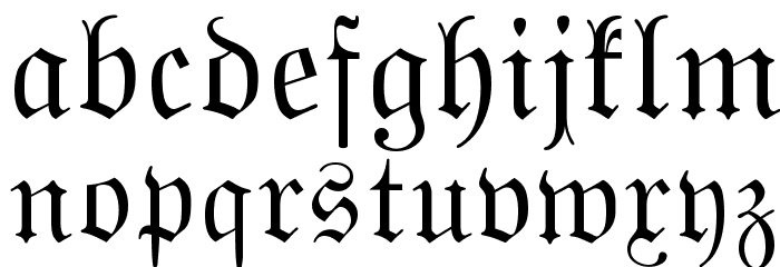 MarsFrakturBohem Normal Font LOWERCASE
