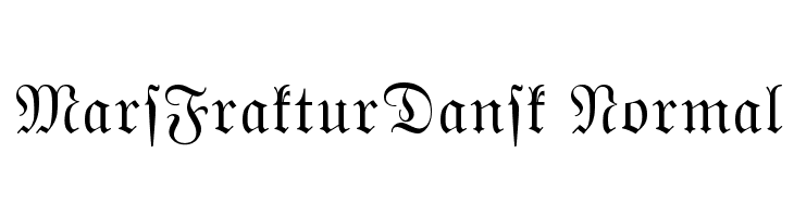MarsFrakturDansk Normal Font