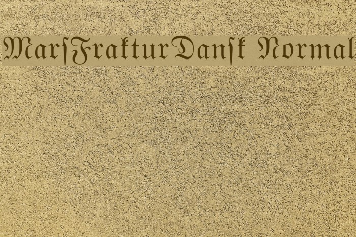 MarsFrakturDansk Normal Font examples
