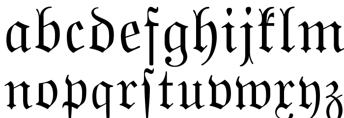 MarsFrakturDansk Normal Font LOWERCASE