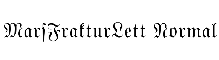 MarsFrakturLett Normal Font