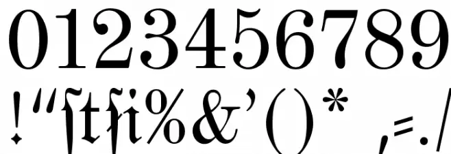 MarsFrakturLett Normal Font OTHER CHARS