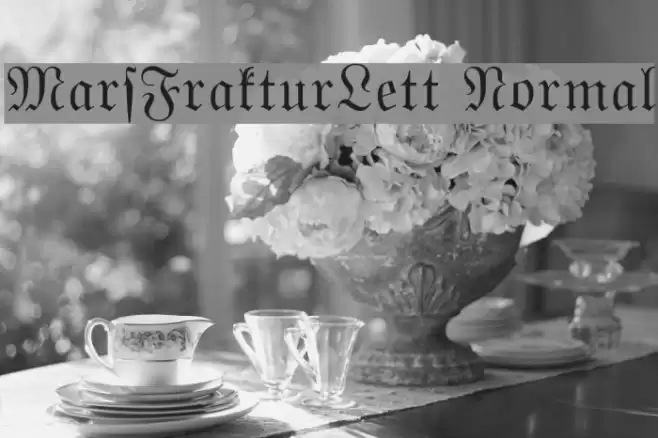 MarsFrakturLett Normal Font examples