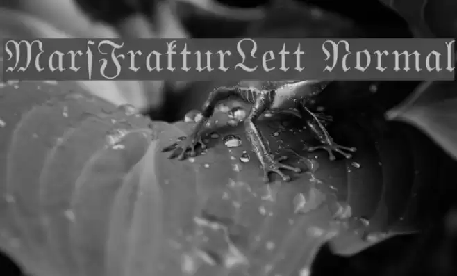 MarsFrakturLett Normal Font examples