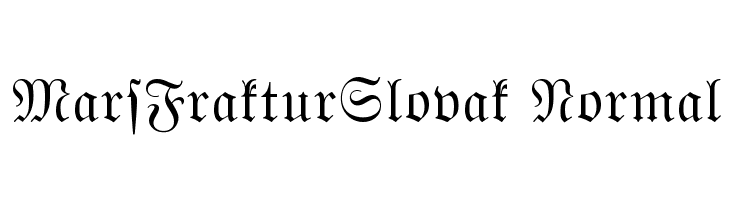 MarsFrakturSlovak Normal Font