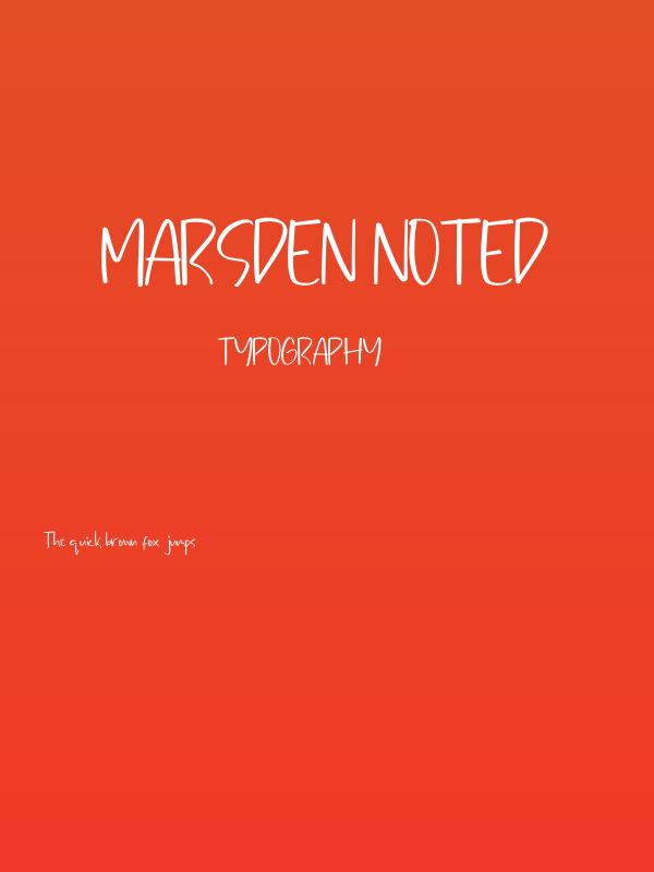 Marsden Noted Poster