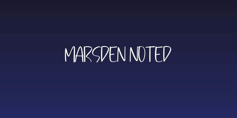 Marsden Noted Social Header